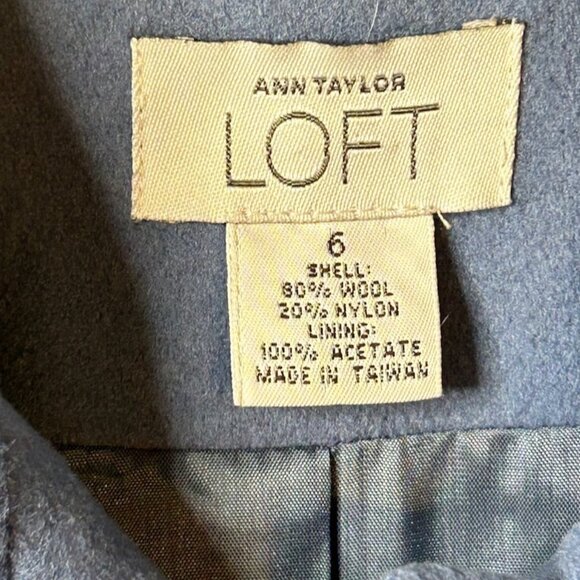 LOFT vintage blue wool blend blazer - Picture 4 of 11